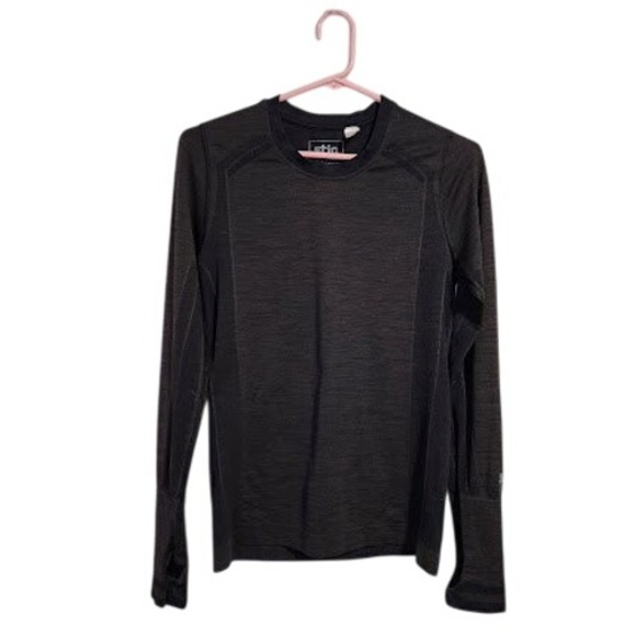 Stio Tops - Stio Basis Tech Crew Long Sleeve Base Layer Top Charcoal Gray S